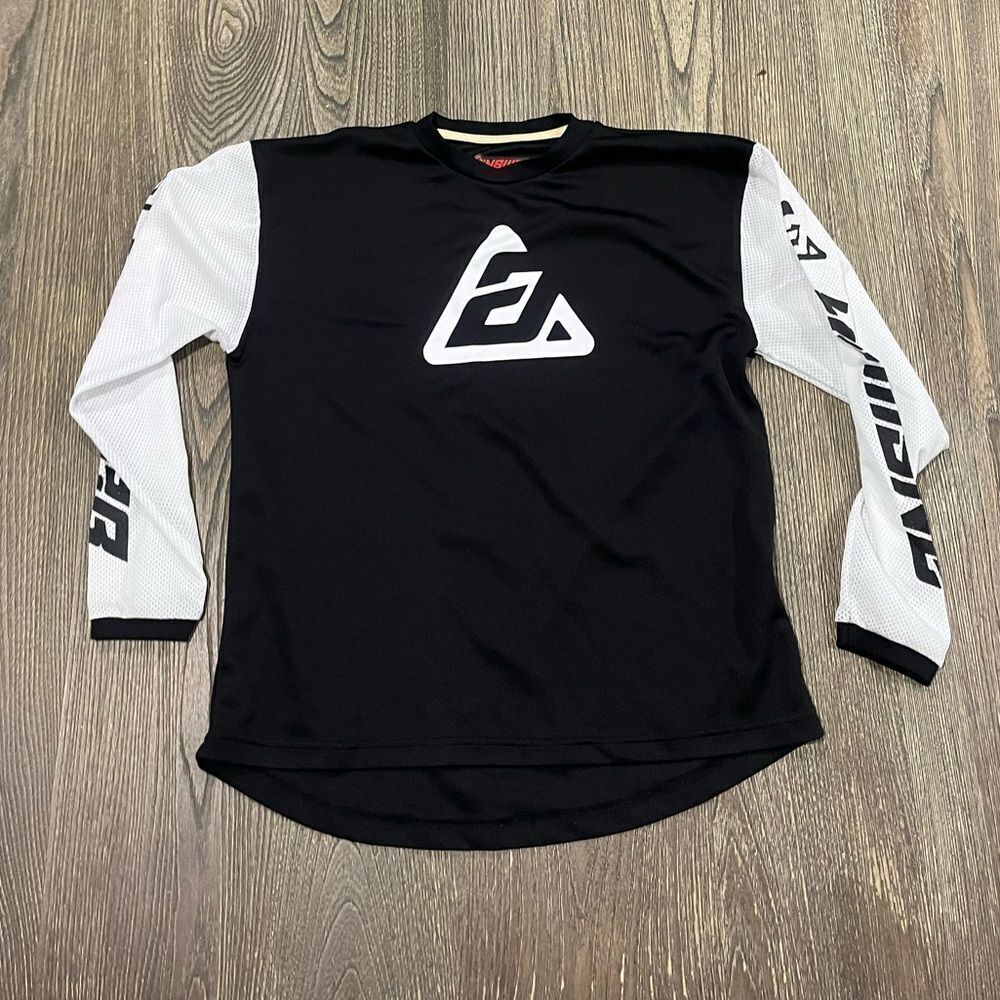 Answer Racing Boys Shirt Arkon Bold Jersey Motocross Black White Size Youth MD